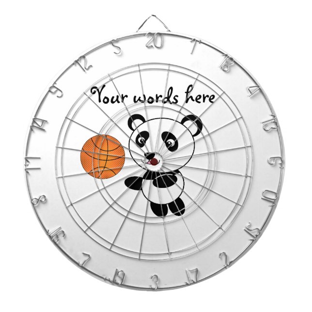 Basketball panda dartboard (Front)