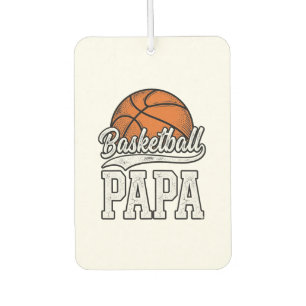 Basketball Papa Vintage Engraving Shirt Design_1 Car Air Freshener