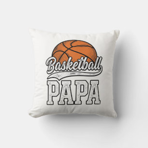 Basketball Papa Vintage Engraving Shirt Design_1 Cushion