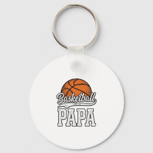 Basketball Papa Vintage Engraving Shirt Design_1 Key Ring