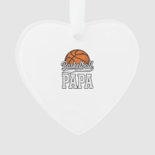 Basketball Papa Vintage Engraving Shirt Design_1 Ornament