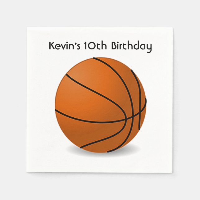Basketball Paper Napkins (Front)