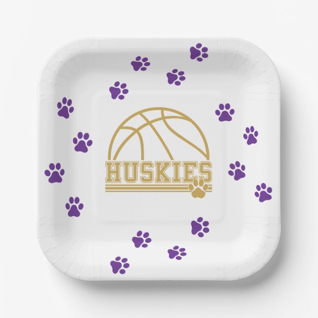 Basketball  paper plate (Front)