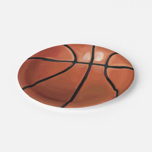 Basketball Paper Plate (Angled)
