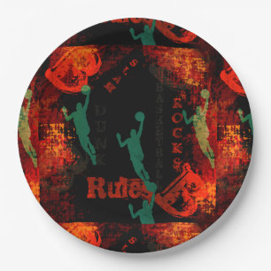 BASKETBALL PAPER PLATE