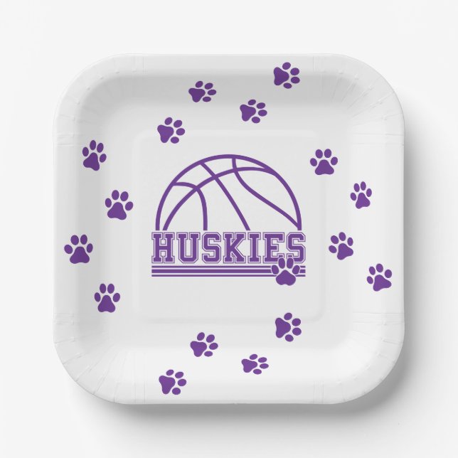 Basketball  paper plate (Front)