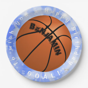 Basketball Paper Plate Birthday Theme HAMbyWG