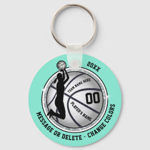 Basketball Party Favors for Girls, Change COLORS Key Ring