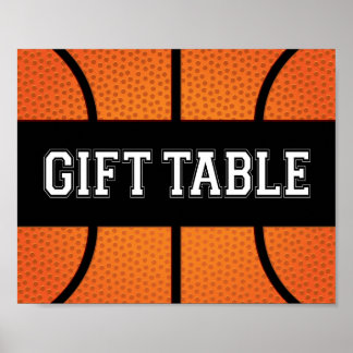 Basketball Party GIFT TABLE Sign Print