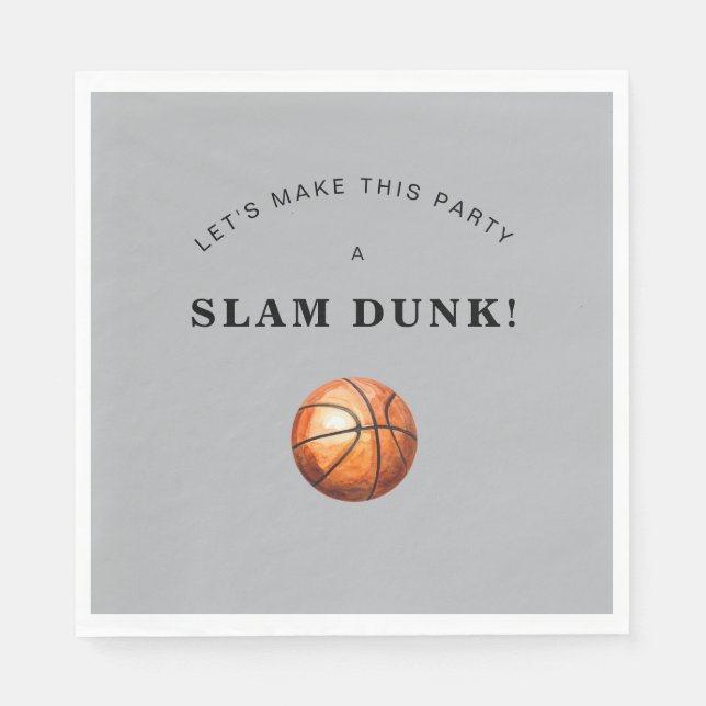 Basketball Party Napkins (Front)