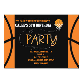 basketball party invitations