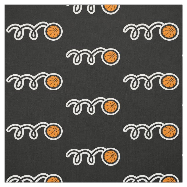 Basketball pattern fabric | Sport textile print (Swatch)