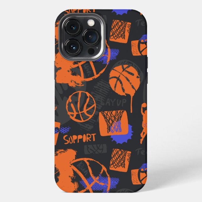 Basketball Pattern iPhone Case (Back)