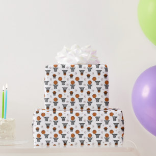Basketball Pattern Wrapping Paper