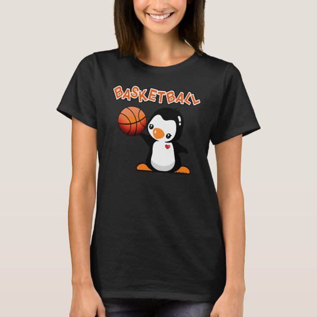 Basketball Penguin T-Shirt (Front)