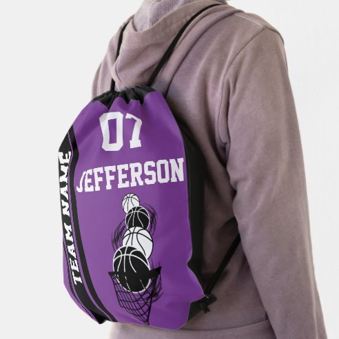 purple basketball purse