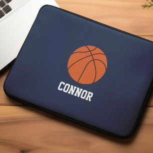 Basketball Personalised Kids Laptop Sleeve