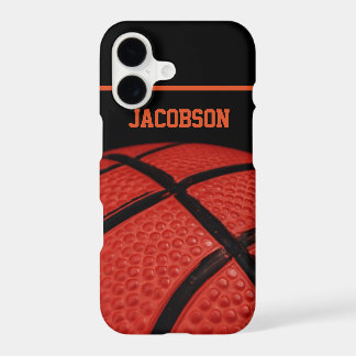 Basketball Personalised Name Black and Orange
