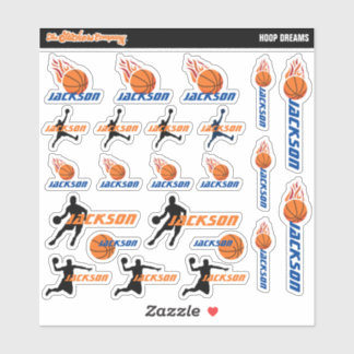 Basketball Personalised Name Labels | School