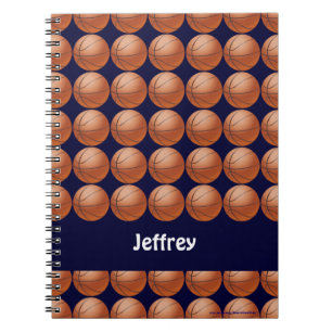 Basketball Personalised Name Spiral Notebook