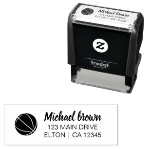 Basketball Personalised  Return Address  Self-inking Stamp