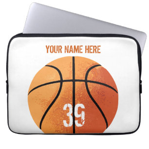 Basketball (Personalizable) Laptop Sleeve