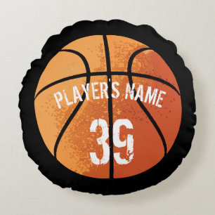 Basketball (Personalizable) Round Pillow