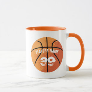 Basketball (Personalizable) Two-Tone Coffee Mug