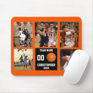 Basketball Photo Collage Personalised Mouse Pad