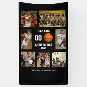 Basketball Photo Collage Player Personalised Banner