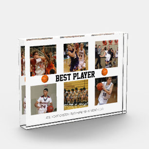 Basketball photo collage template block
