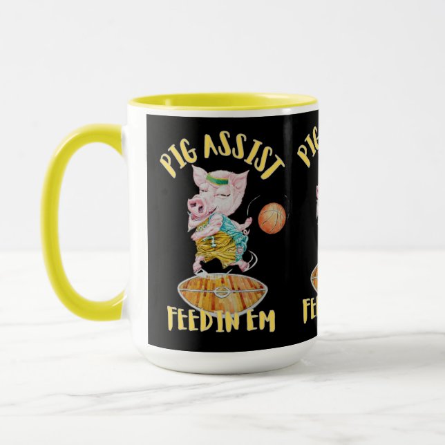 BASKETBALL PIG ASSIST MUG  (Left)