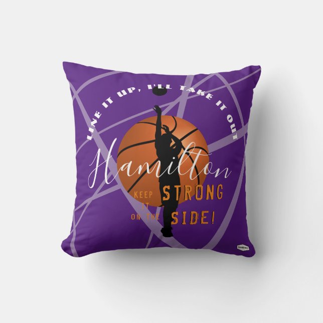 Basketball Pillow  HAMbyWG Purple (Front)