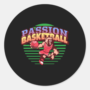 Basketball Pion 1  Classic Round Sticker