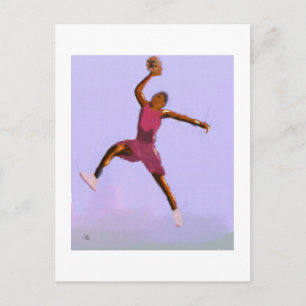 Basketball Play Art Postcard