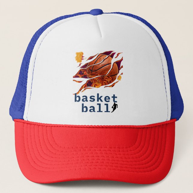 basketball play trucker hat (Front)