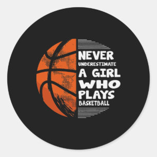 Basketball Player 5 Fouls Hoops Baller Basketball Classic Round Sticker