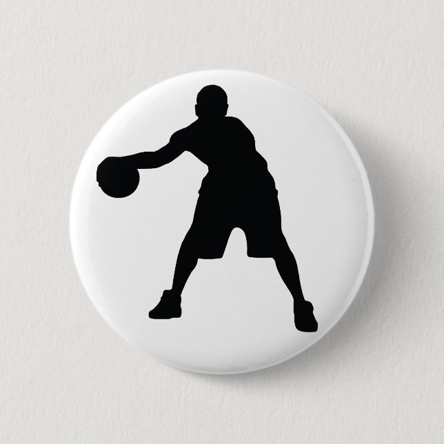Basketball Player 6 Cm Round Badge (Front)