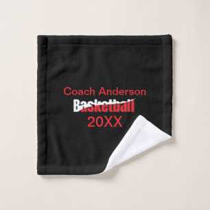 Basketball Player Abstract Swish - Word Art Bath Towel Set