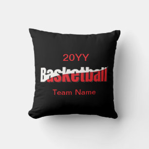Basketball Player Abstract Swish - Word Art Cushion