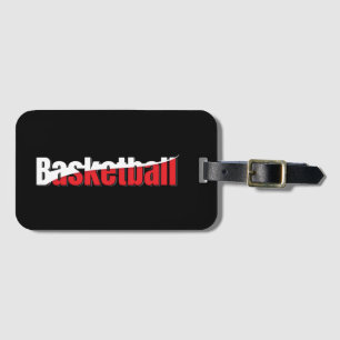 Basketball Player Abstract Swish - Word Art Luggage Tag