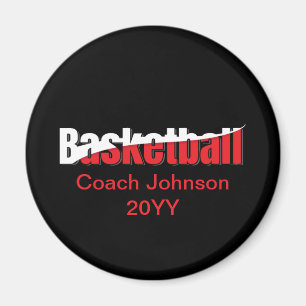 Basketball Player Abstract Swish - Word Art Magnet