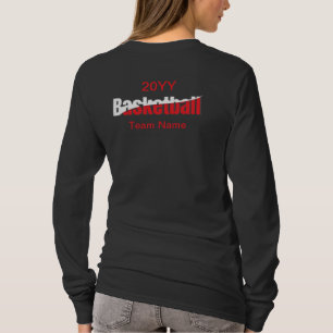 Basketball Player Abstract Swish - Word Art T-Shirt