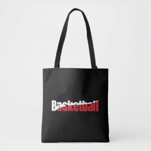 Basketball Player Abstract Swish - Word Art Tote Bag