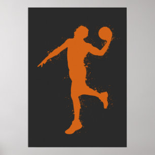 Basketball Player - Abstract Watercolor Style Poster