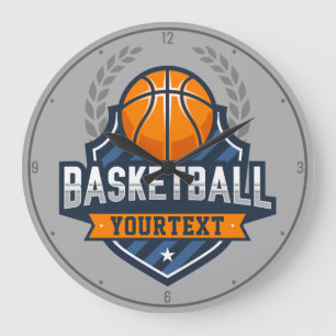 Basketball Player ADD NAME Varsity School Team Large Clock
