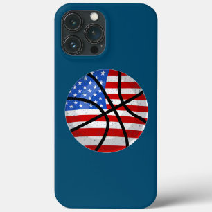Basketball Player American Flag 4th Of July Ball iPhone 13 Pro Max Case