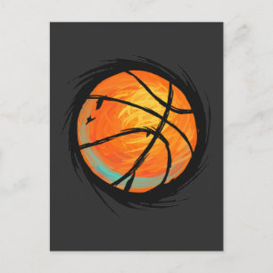 Basketball Player Ball Sport Fan Postcard
