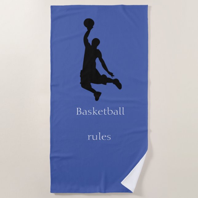 Basketball Player Beach Towel (Front)