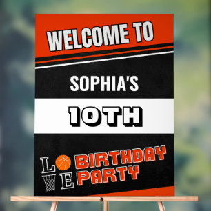 Basketball Player Birthday Acrylic Sign